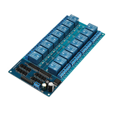 16 channel relay module with optocoupler protection LM2596 power control board