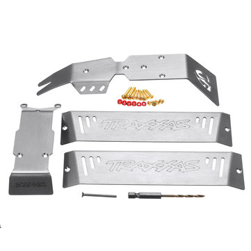 1 Set Stainless Steel Chassis Armor Skid Plate for 1/10 Traxxas ERevo E-Revo 2.0 Rc Car Parts