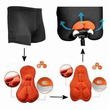 Aogda Unisex Black Cycling Comfortable Underwear Sponge Padded Bike Short Pants Cycling Shorts - Sports & Outdoor