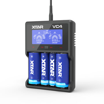XTAR VC4 LCD Screen USB Battery Charger For 18650 26650 14500 Battery
