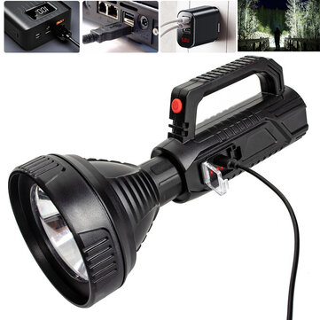 XANES® A08 10W 2000lm Long Shoot Strong OSL Spotlight with 18650 Li-ion Battery USB Rechargeable＆Power Display LED Handheld Flashlight Home Tools