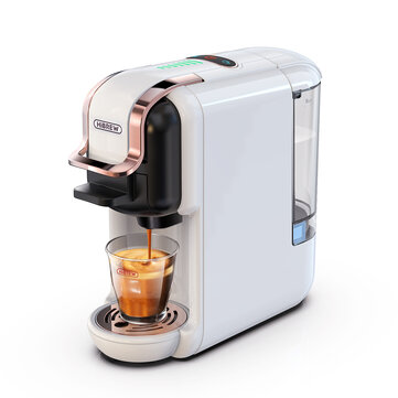 HiBREW H2B 19Bar 5 in 1 Multiple Capsule Coffee Machine Hot/Cold Dolce Gusto Milk  ESE Pod Ground Coffee Cafeteria