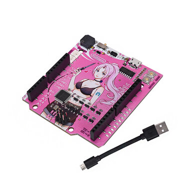 RGBDuino UNO V1.2 Jenny Development Board ATmega328P Chip CH340C VS UNO R3 Upgrade for Raspberry Pi 4 Raspberry Pi 3B Geekcreit for Arduino products that work with official Arduino boards