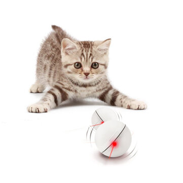 Loskii PT 15 Electronic 360 Degree Self Rotating Ball Automatic Rolling Ball LED Light Pet Cat Toys