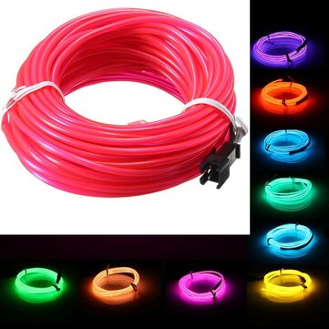 White USB EL Wire Portable Light Neon Tube Illumination 2M//6FT Electroluminescence Wires Strip Atmosphere Cold Light for Xmas Party Decoration Pub