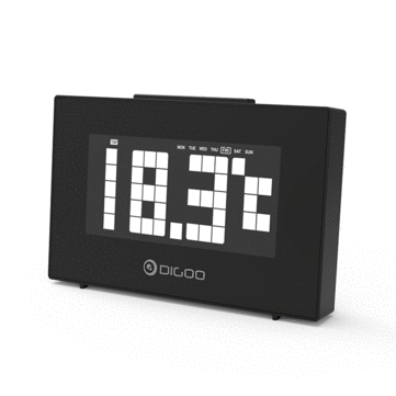 [2019 Third Digoo Carnival] Digoo DG-C9 Multifunctional Lattice Time Snooze Alarm Weekday Automatically Temperature Electronical Digital Alarm Clock with Backlit HD LCD Display