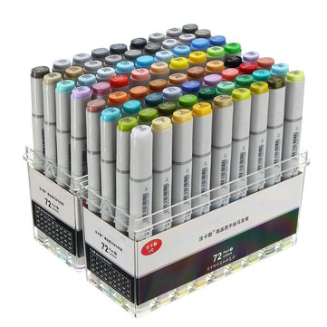 72 Colors Mark Pen Design Paint Sketch Markers Drawing Soluble Pen Cartoon Graffiti Art Markers Pens