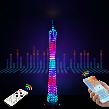 DIY Kit Electronic Training Welding Production Light Cube Canton Tower LED Lights Bluetooth Music Electronic Production Parts