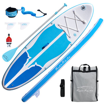 [EU Direct] Funwater 305cm Inflatable Stand Up Paddle Board with Adjustable Paddle Travel Backpack Leash Waterproof Bag Adult Paddle Board-SUPFR07C