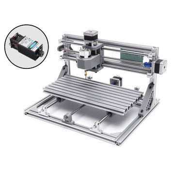 3018 3 Axis Mini DIY CNC Router w/ 2500mW Laser Module Wood Engraving Cutting Milling Engraver Machine