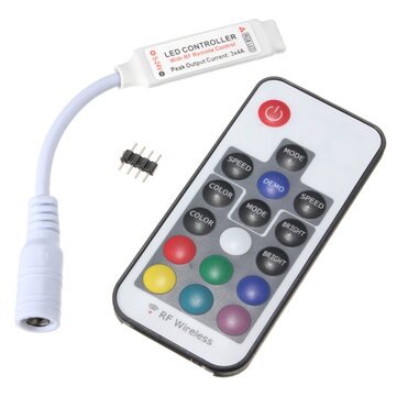 USB RGB LED Controller 17 key RF 24 Key IR DC5V Wireless Mini Remote 3528 5050