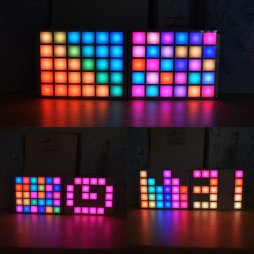$13.99 for Geekcreit DIY Multi-function LED Cool Music Spectrum RGB Color Palette Clock Kit