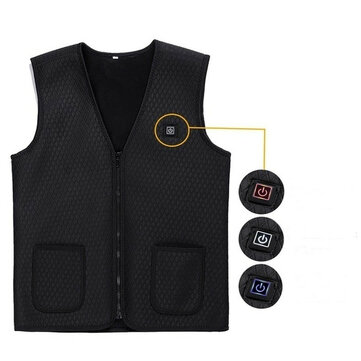 TENGOO HS-01 5 Areas Smart Heating Vest USB Charging Winter Warmth Cold-proof Vest for Men Women Elderly People