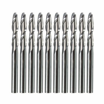 10pcs 1//8/" 4 Flute Double End TiALN Coated High Quality Korea Carbide End Mills