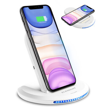 ELEGIANT U8 Foldable 15W Wireless Charger Fast Wireless Charging Stand For Qi-enabled Smart Phones For iPhone 12 Pro Max For Samsung Galaxy S21 Note S20 ultra Huawei P50 Pro OnePlus 9 Pro