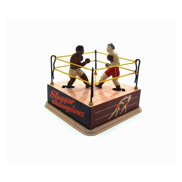 Classic Vintage Clockwork Wind Up Boxing Ring Boxers Children Kids Tin Toys With Key