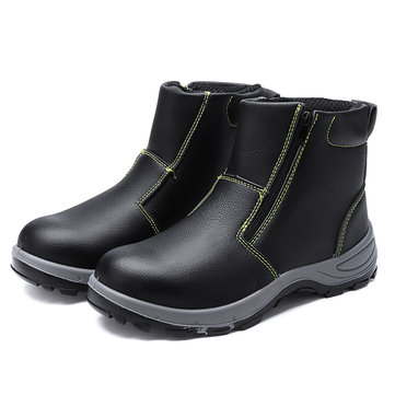 mens slip on boots with zipper