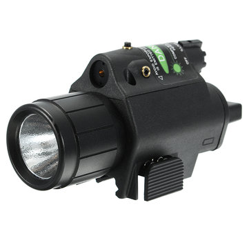 Tactical Green Dot Laser Sight LED Flashlight Combo w/ 20mm Picatinny Rail Mount 