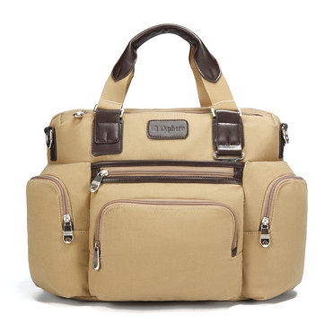 Canvas Business Casual Travel Laptop Bag Large Capacity Multi pocket Handbag Crossbody Bag