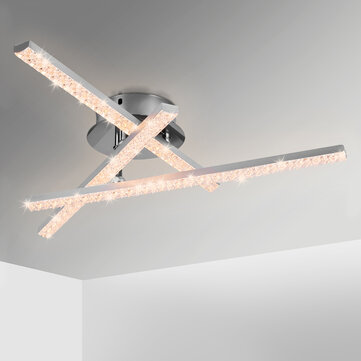 Elfland AC85V~265V 24W Modern LED Ceiling Light Crystal Light Bar Bedroom Living Room Chandelier Lamp Lighting