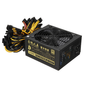 1600W Miner Graphics Card Power Supply For Mining 180~240V 80+ Platinum Certified ATX PSU