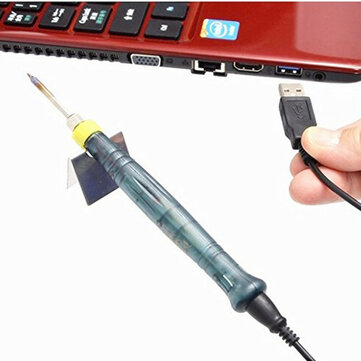 Mini 5V 8W LED Indicator USB Powered Electric Welding Soldering Iron Kit b 