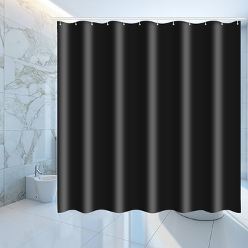 Waterproof Black Shower Window Curtain, Curtain For Bathroom Window