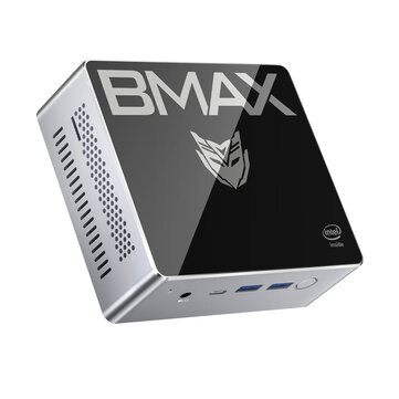 Bmax B2 Plus Mini PC Intel Celeron J4115 8GB DDR4 128GB SSD with Two Channel Speaker Intel 9th Gen UHD Graphics 600 Quad Core 1.8GHz to 2.5GHz BT5.0 HDMI Type C Win10 WiFI