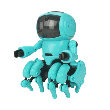 Mofun 962 DIY STEAM 8-Legged Smart RC Robot Gesture Sensing Infrared Following Obstacle Avoidance Assembled Robot Toy