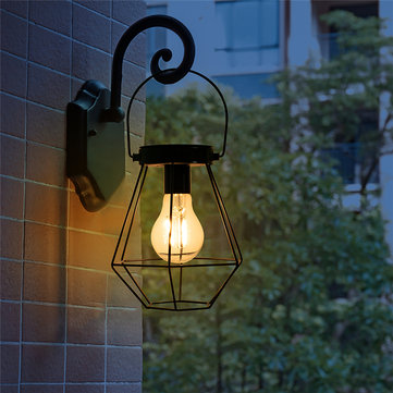 Solar Power Retro LED Lantern Hanging Light Outdoor Garden Lawn Lamp Decor