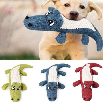 Durable Dog Chew Sound Squeaky Toy Bite Resistant Toys Plush Linen Pet Toys Puppy