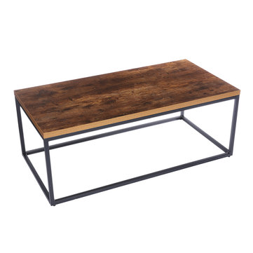 Modern Industrial Coffee Table Wood and Metal Frame Living Room Tea Table Laptop Desk