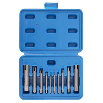 $16.99 for Drillpro 10Pcs Damaged Nut Bolt Remover Stud Extractor Set Broken Screw Removal Kit Screw Extractor