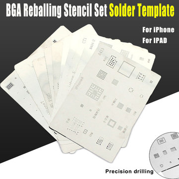 16pcs IC Chip BGA Reballing Stencil Kits Set Solder Template for iPhone 45678X 