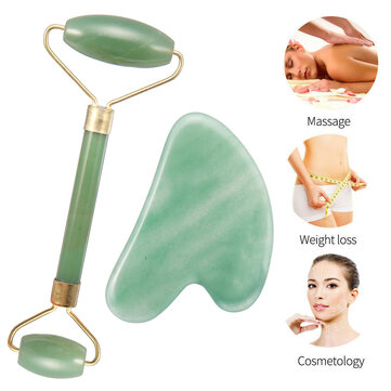 Natural Guasha Massager Accessories Gua Sha Scraping Facial Jade Roller Board Body...