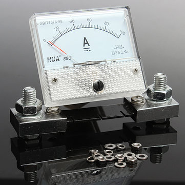 Shunt DC 100A Analog Ammeter Panel AMP Current Meter 85C1 Gauge 0-100A DC 
